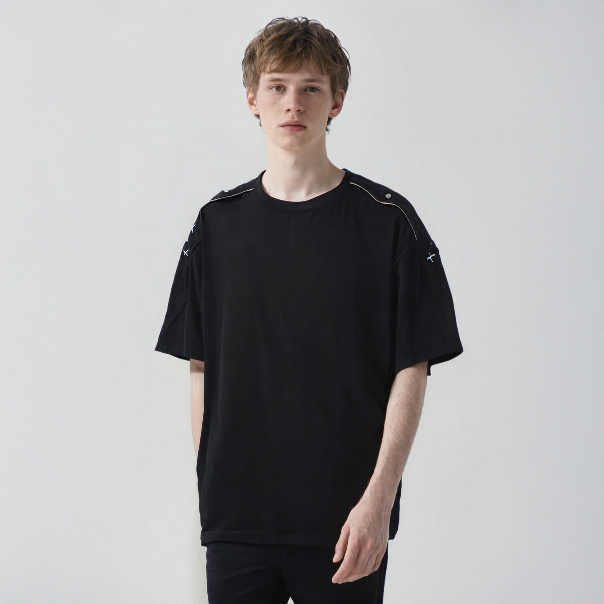 Vintage Metal Accent Oversized T-Shirt – American Streetwear Style