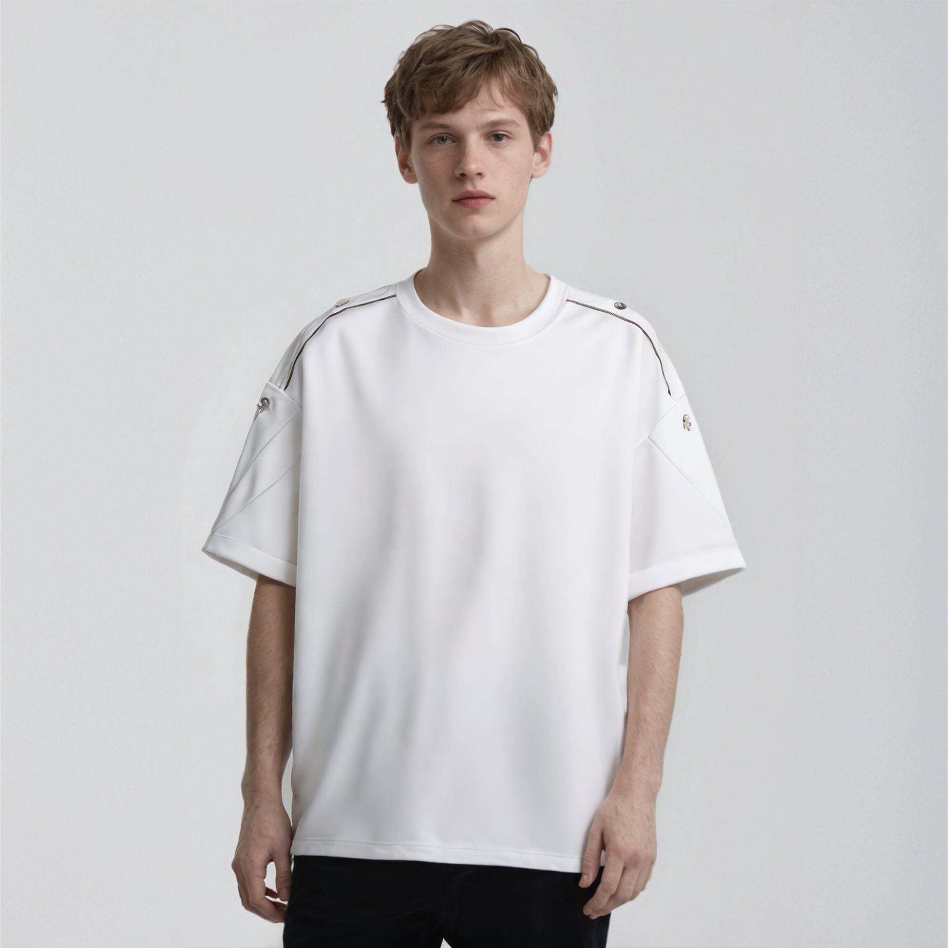 Vintage Metal Accent Oversized T-Shirt – American Streetwear Style